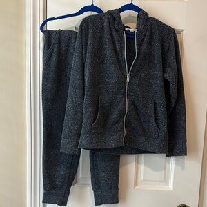 Threads 4 Thought - Kids Charcoal Gray Hoodie and Jogger Set Size 6